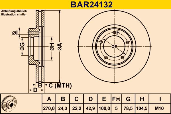 Barum BAR24132 - Əyləc Diski furqanavto.az