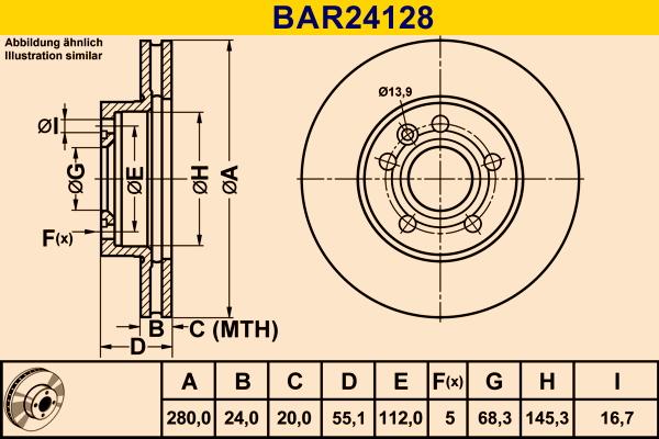 Barum BAR24128 - Əyləc Diski furqanavto.az