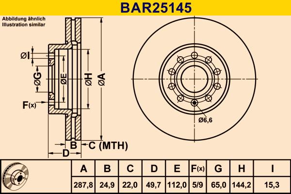 Barum BAR25145 - Əyləc Diski furqanavto.az