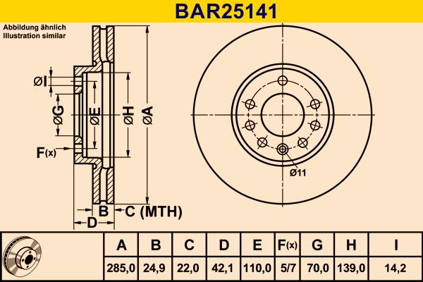 Barum BAR25141 - Əyləc Diski furqanavto.az