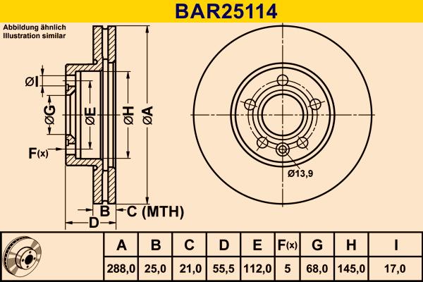 Barum BAR25114 - Əyləc Diski furqanavto.az