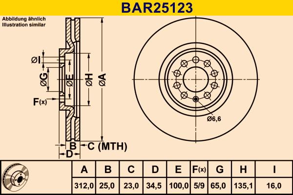 Barum BAR25123 - Əyləc Diski furqanavto.az