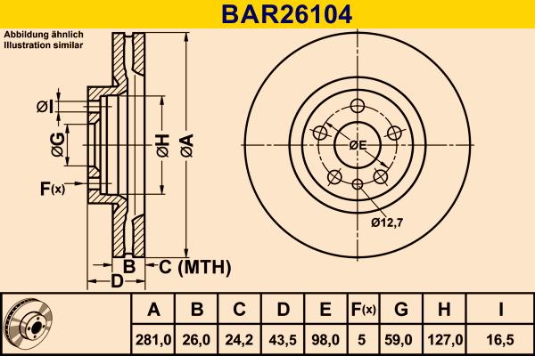 Barum BAR26104 - Əyləc Diski furqanavto.az