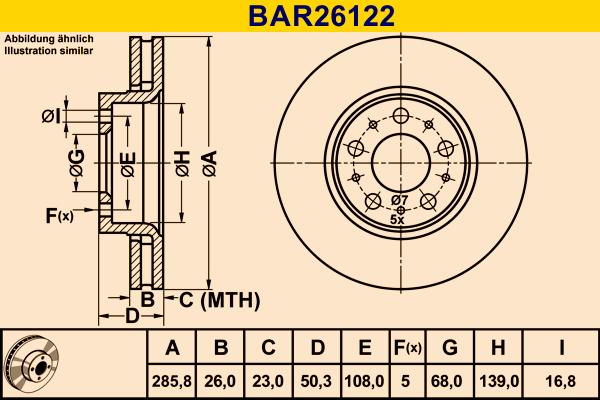 Barum BAR26122 - Əyləc Diski furqanavto.az