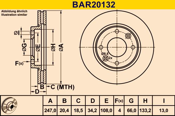 Barum BAR20132 - Əyləc Diski furqanavto.az