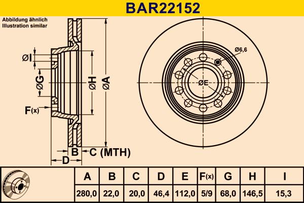 Barum BAR22152 - Əyləc Diski furqanavto.az