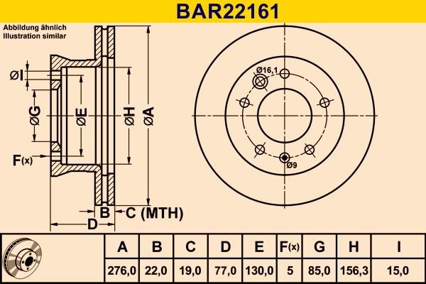 Barum BAR22161 - Əyləc Diski furqanavto.az