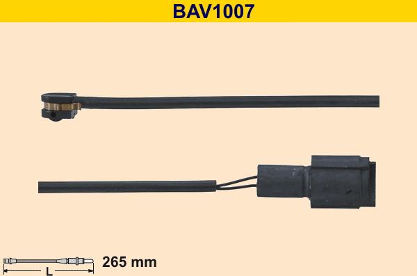 Barum BAV1007 - Xəbərdarlıq Kontakt, əyləc padinin aşınması furqanavto.az