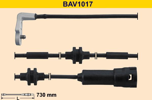 Barum BAV1017 - Xəbərdarlıq Kontakt, əyləc padinin aşınması furqanavto.az