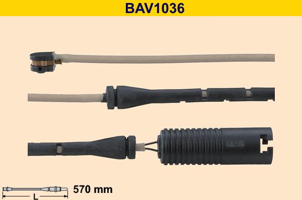 Barum BAV1036 - Xəbərdarlıq Kontakt, əyləc padinin aşınması furqanavto.az