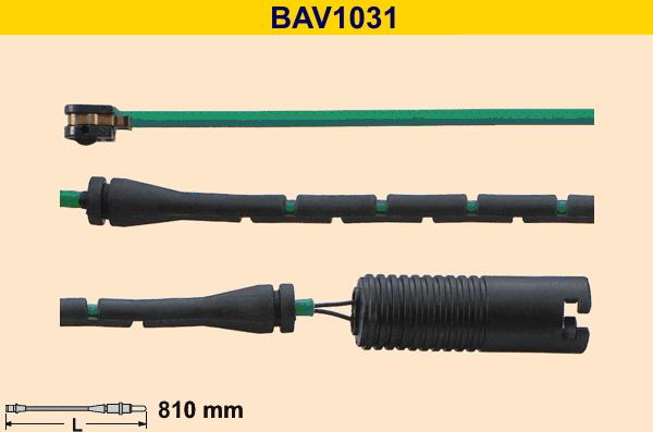 Barum BAV1031 - Xəbərdarlıq Kontakt, əyləc padinin aşınması furqanavto.az