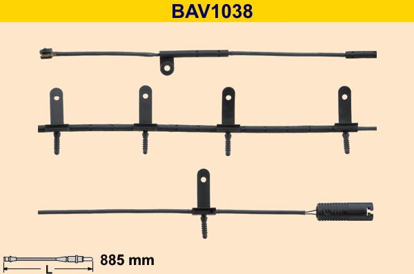 Barum BAV1038 - Xəbərdarlıq Kontakt, əyləc padinin aşınması furqanavto.az