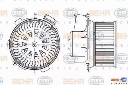 BEHR HELLA Service 8EW 009 159-481 - Daxili üfleyici furqanavto.az