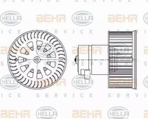 BEHR HELLA Service 8EW 009 157-161 - Daxili üfleyici furqanavto.az