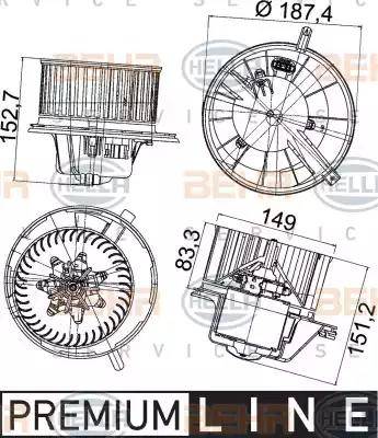 BEHR HELLA Service 8EW 351 043-211 - Daxili üfleyici furqanavto.az