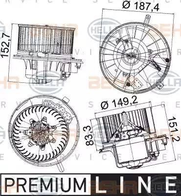 BEHR HELLA Service 8EW 351 043-221 - Daxili üfleyici furqanavto.az