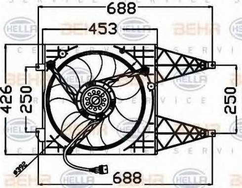 BEHR HELLA Service 8EW 351 042-551 - Fen, radiator furqanavto.az