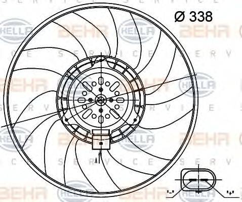 BEHR HELLA Service 8EW 351 000-481 - Fen, radiator furqanavto.az