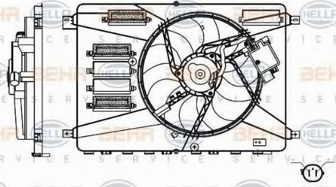 BEHR HELLA Service 8EW 351 000-371 - Fen, radiator furqanavto.az