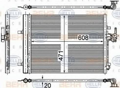 BEHR HELLA Service 8FC 351 000-331 - Kondenser, kondisioner furqanavto.az