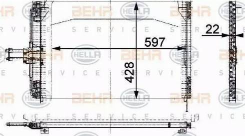 BEHR HELLA Service 8FC 351 035-461 - Kondenser, kondisioner furqanavto.az