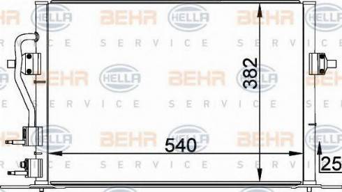 BEHR HELLA Service 8FC 351 035-584 - Kondenser, kondisioner furqanavto.az