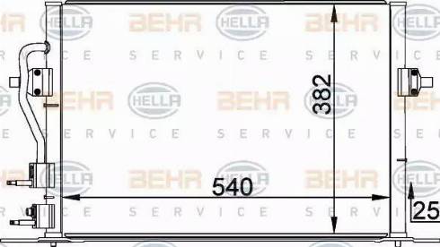 BEHR HELLA Service 8FC 351 035-581 - Kondenser, kondisioner furqanavto.az