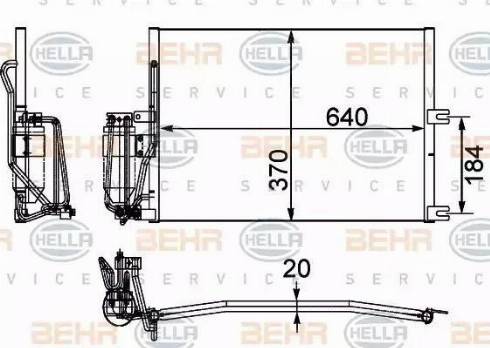 BEHR HELLA Service 8FC 351 036-031 - Kondenser, kondisioner furqanavto.az