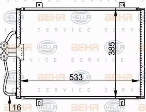 BEHR HELLA Service 8FC 351 036-191 - Kondenser, kondisioner furqanavto.az