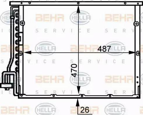 BEHR HELLA Service 8FC 351 036-341 - Kondenser, kondisioner furqanavto.az