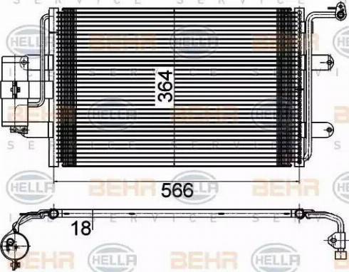 BEHR HELLA Service 8FC 351 036-384 - Kondenser, kondisioner furqanavto.az