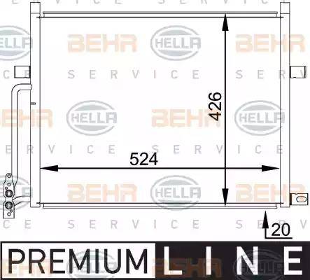 BEHR HELLA Service 8FC 351 038-201 - Kondenser, kondisioner furqanavto.az