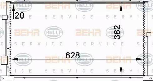 BEHR HELLA Service 8FC 351 038-714 - Kondenser, kondisioner furqanavto.az