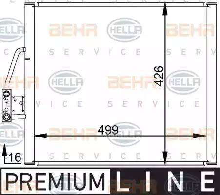 BEHR HELLA Service 8FC 351 037-051 - Kondenser, kondisioner furqanavto.az