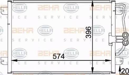 BEHR HELLA Service 8FC 351 037-751 - Kondenser, kondisioner furqanavto.az