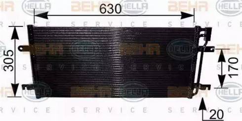 BEHR HELLA Service 8FC 351 037-701 - Kondenser, kondisioner furqanavto.az