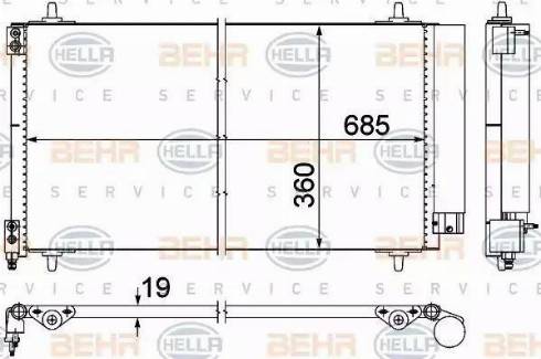 BEHR HELLA Service 8FC 351 309-401 - Kondenser, kondisioner furqanavto.az