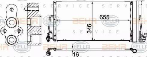 BEHR HELLA Service 8FC 351 309-384 - Kondenser, kondisioner furqanavto.az