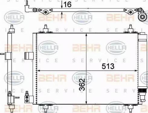 BEHR HELLA Service 8FC 351 309-331 - Kondenser, kondisioner furqanavto.az