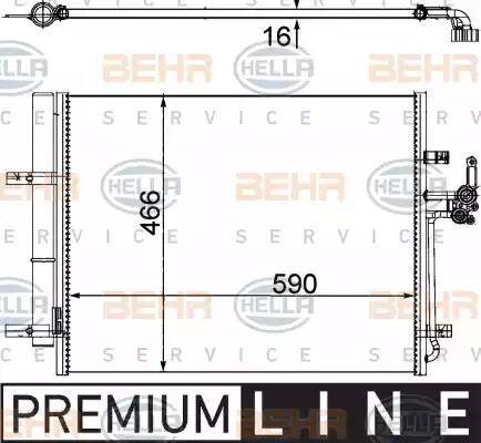 BEHR HELLA Service 8FC 351 304-491 - Kondenser, kondisioner furqanavto.az