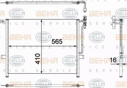 BEHR HELLA Service 8FC 351 304-511 - Kondenser, kondisioner furqanavto.az