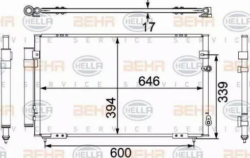 BEHR HELLA Service 8FC 351 304-101 - Kondenser, kondisioner furqanavto.az