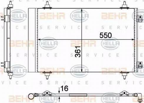 BEHR HELLA Service 8FC 351 304-284 - Kondenser, kondisioner furqanavto.az