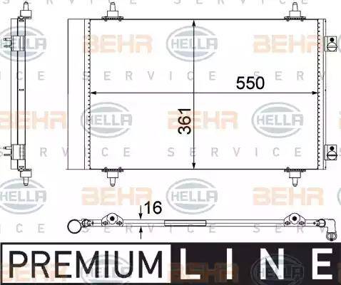 BEHR HELLA Service 8FC 351 304-281 - Kondenser, kondisioner furqanavto.az