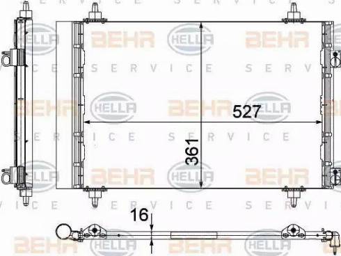 BEHR HELLA Service 8FC 351 304-271 - Kondenser, kondisioner furqanavto.az