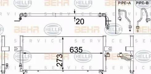 BEHR HELLA Service 8FC 351 306-341 - Kondenser, kondisioner furqanavto.az