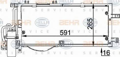 BEHR HELLA Service 8FC 351 300-614 - Kondenser, kondisioner furqanavto.az