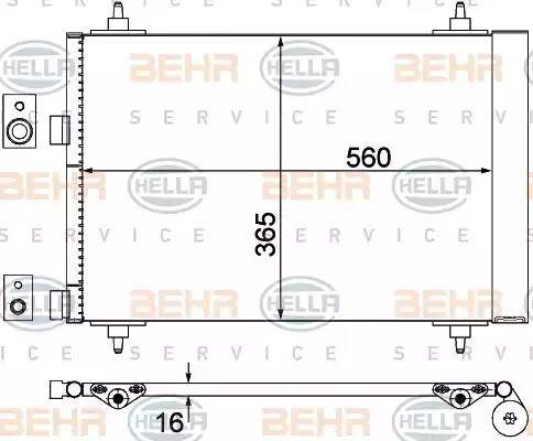 BEHR HELLA Service 8FC 351 300-674 - Kondenser, kondisioner furqanavto.az