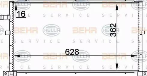 BEHR HELLA Service 8FC 351 300-324 - Kondenser, kondisioner furqanavto.az