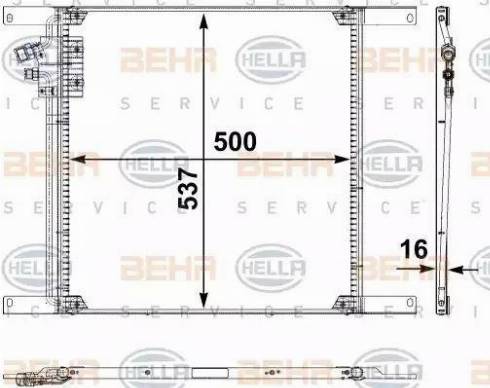 BEHR HELLA Service 8FC 351 300-221 - Kondenser, kondisioner furqanavto.az